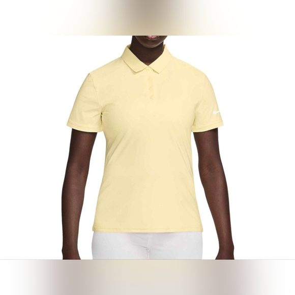 Nike Tops - Nike Women's Dri-FIT Victory Golf Polo Sz L SPORT OUTDOORS BUTTER YELLOW
